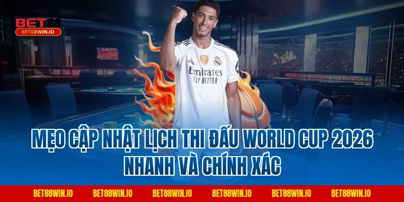 Mẹo cập nhật lịch thi đấu World Cup 2026 nhanh và chính xác